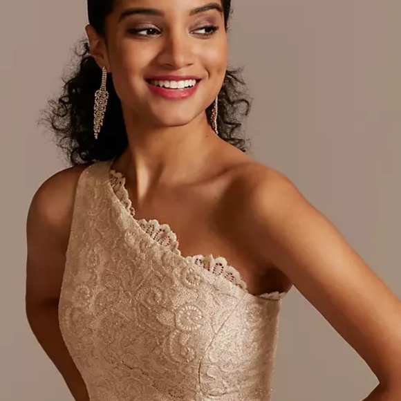 David’s Bridal Champagne color dress - Picture 3 of 5